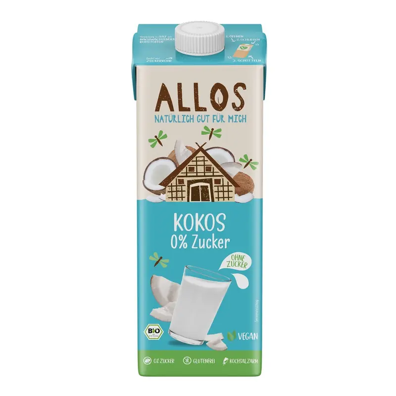 Bio Bautura Vegetala de Cocos Fara Gluten Allos 1 l