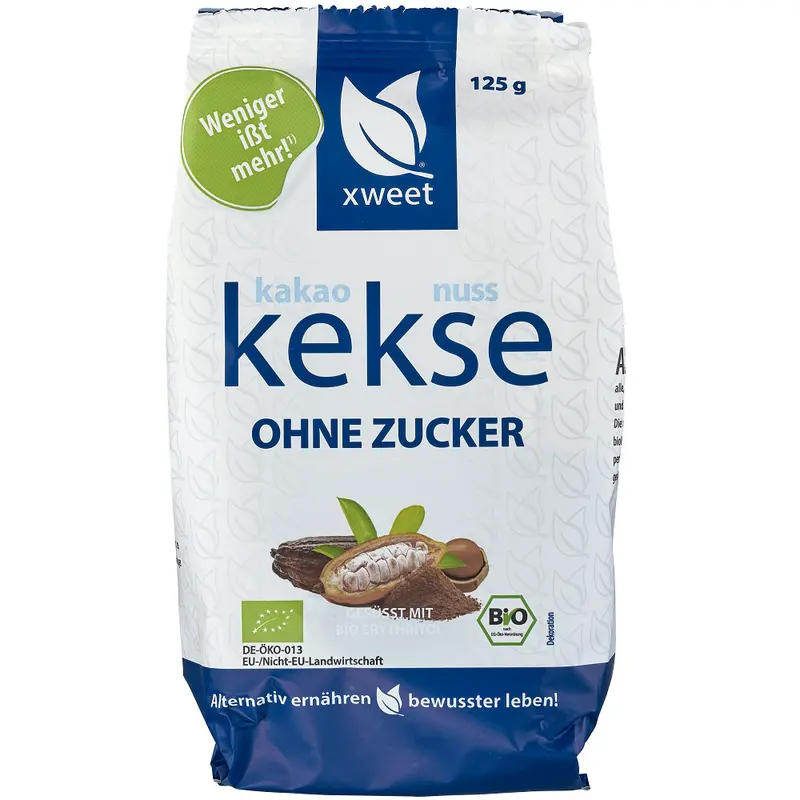 Bio Biscuiti cu Cacao si Nuci Fara Zahar Xweet 125 g