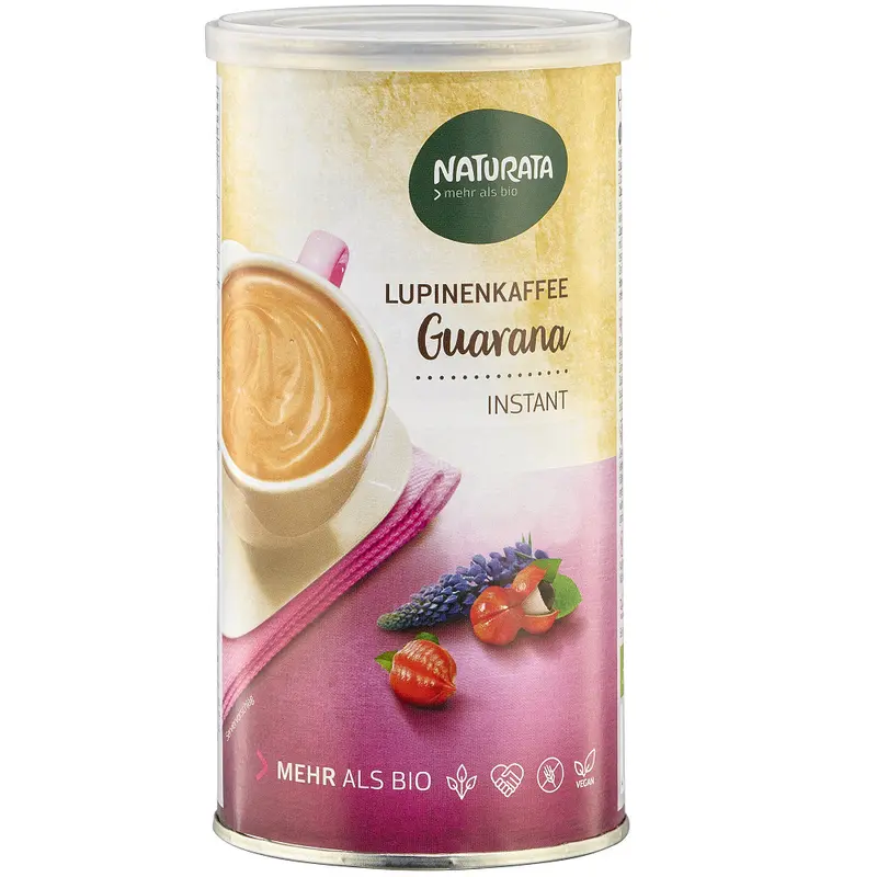 Bio Cafea Instant de Lupin cu Guarana Fara Gluten Naturata 150 g