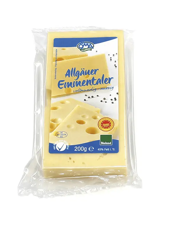 Bio Emmentaler 45 % Fara Lactoza Oma 150 g