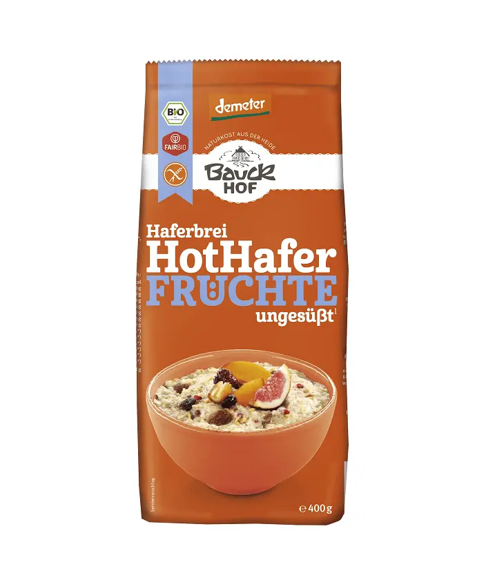 Bio Fulgi de Ovaz cu Fructe Fara Gluten Bauck Hof 400 g