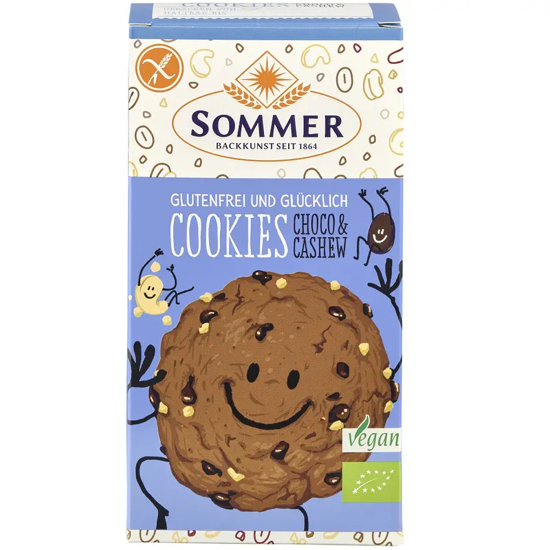 Bio Fursecuri cu Ciocolata si Caju Fara Gluten Sommer 125 g