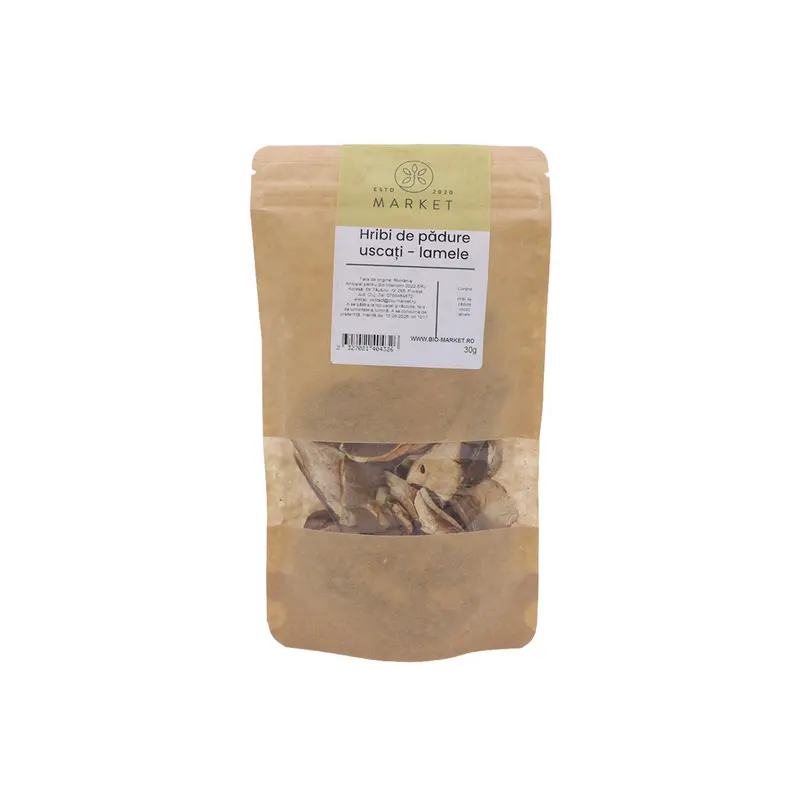 Bio Hribi de pădure uscați 30 g – ciuperci feliate naturale pentru gătit
