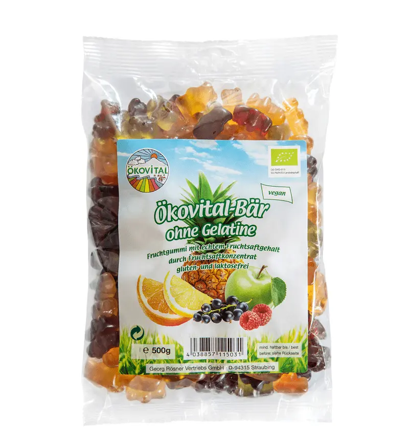 Bio Jeleuri de Fructe Ursuleti Fara Gluten Vegan Okovital 500 g