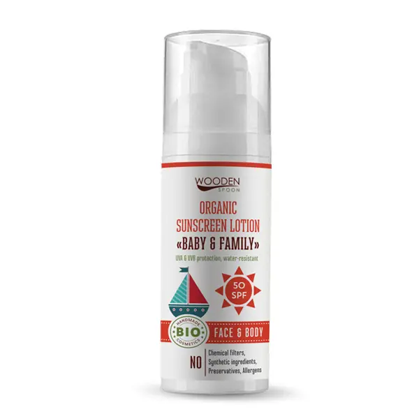 Bio Lotiune cu Protectie Solara 50 SPF Baby & Family Wooden Spoon 50 ml