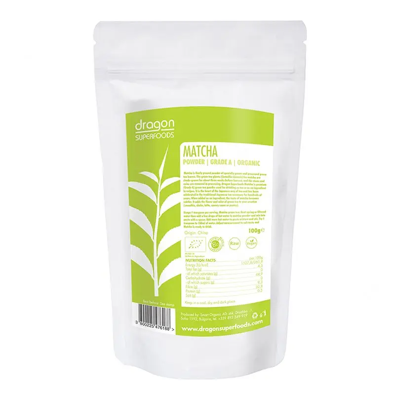 Bio Matcha Pulbere Raw Dragon Superfoods 100 g