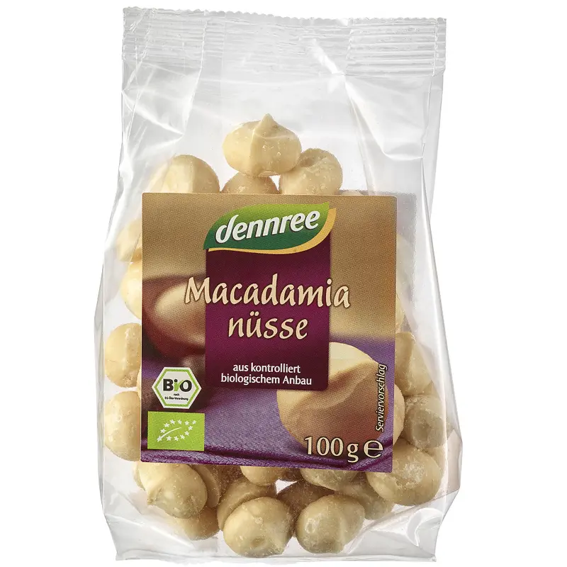 Bio Nuci Macadamia Intregi Dennree 100 g