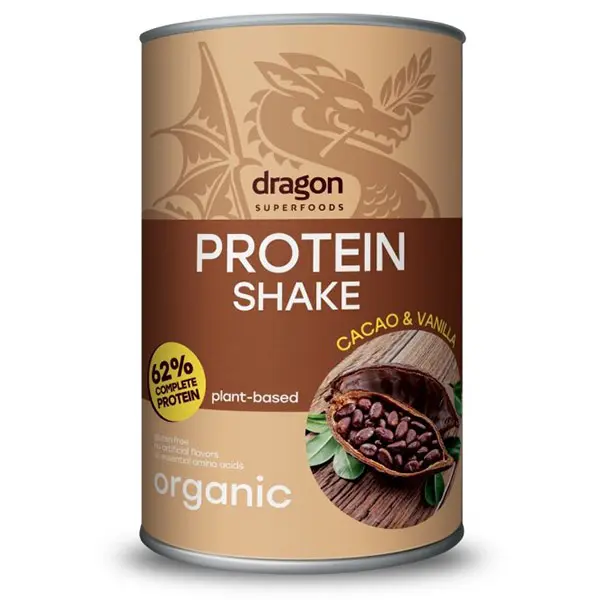 Bio Shake Proteic Cacao si Vanilie Dragon Superfoods 500 g