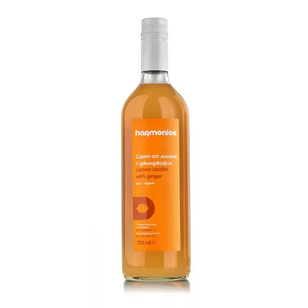 Bio Sirop de Lamaie si Ghimbir Harmonica 750 ml