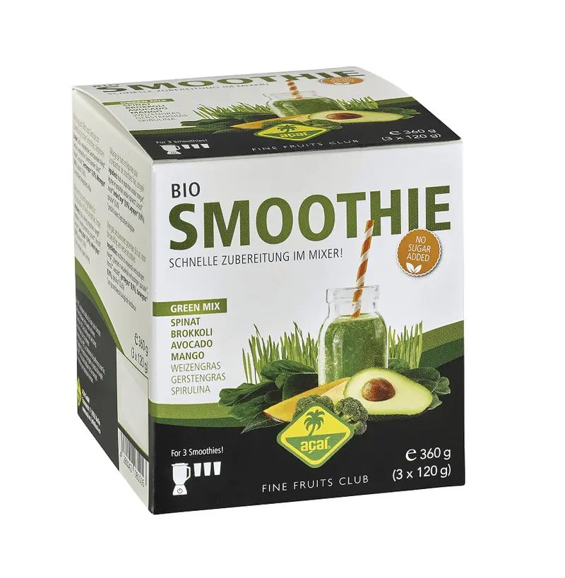 Bio Smoothie Green Mix Acai 3 x 120 g 360 g