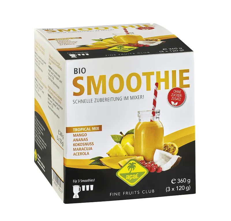 Bio Smoothie Tropical Mix Acai 3 x 120 g 360 g