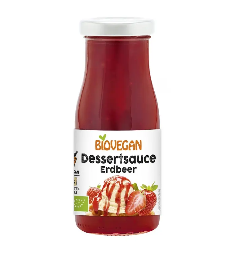 Bio Sos de Capsuni pentru Desert Fara Gluten Biovegan 150 ml