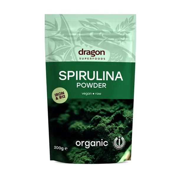 Bio Spirulina Pulbere Dragon Superfoods 200 g