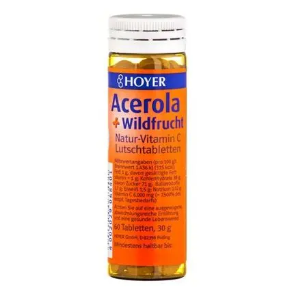 Bio Tablete Masticabile cu Acerola si Fructe de Padure Hoyer 60 buc 30 g