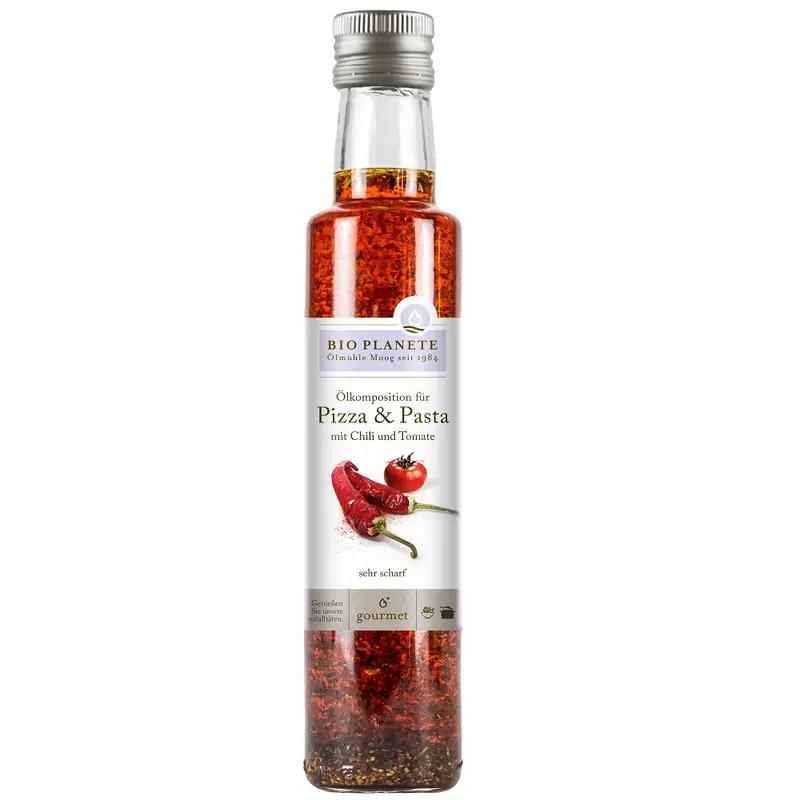 Bio Ulei pentru Pizza si Paste cu Chili si Rosii Bio Planete 250 ml
