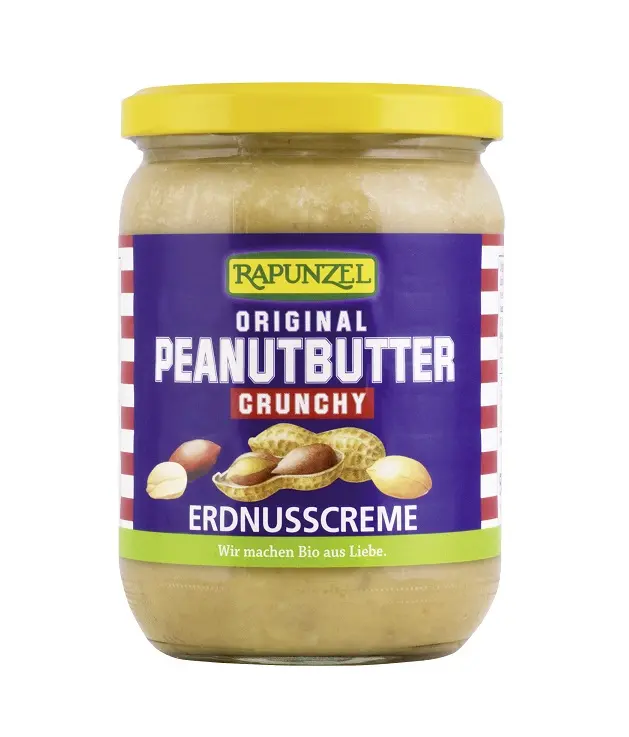 Bio Unt de Arahide Crocant cu Sare Vegan Rapunzel 500 g