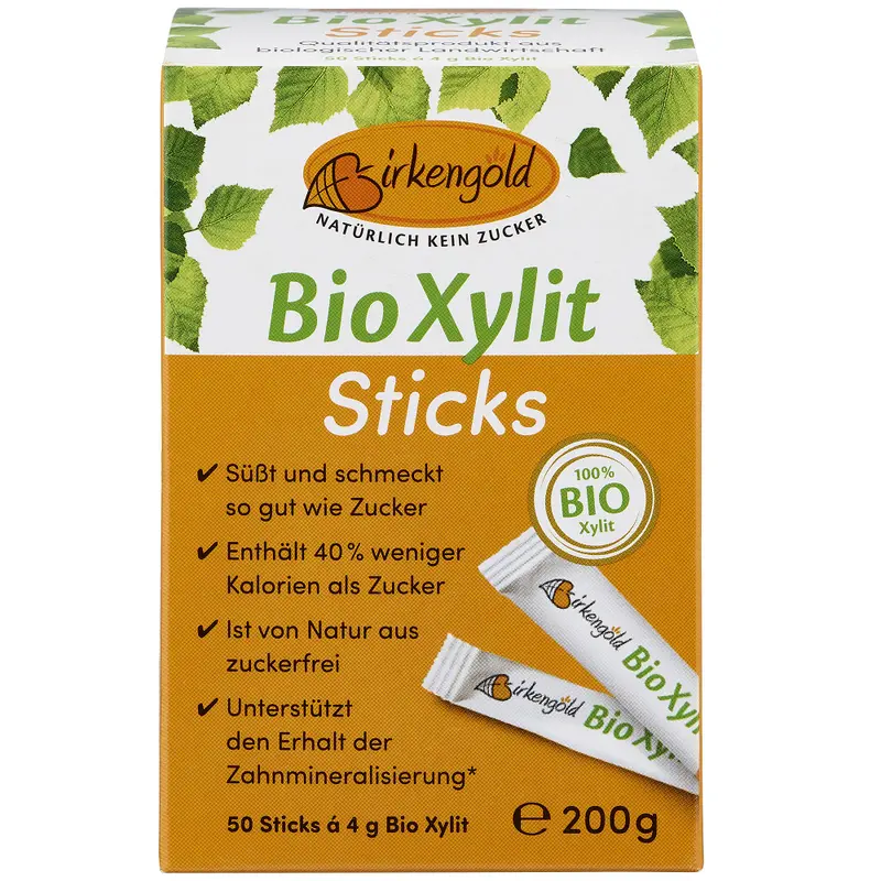 Bio Xylit Pliculete Birkengold 50 x 4 g 200 g