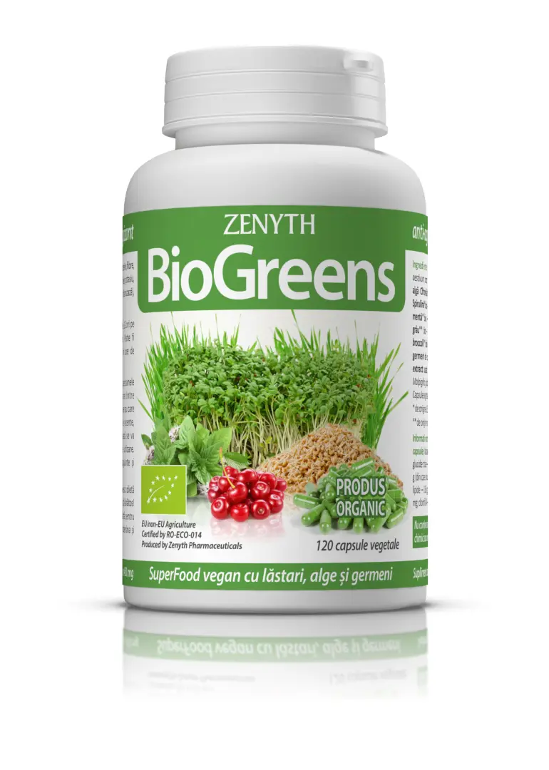 BioGreens 120 capsule – Zenyth - Plante verzi bio