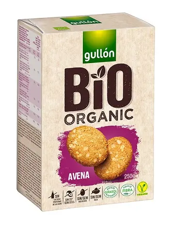 Biscuiți bio cu ovăz 250 g – Gullón - Bogați în fibre