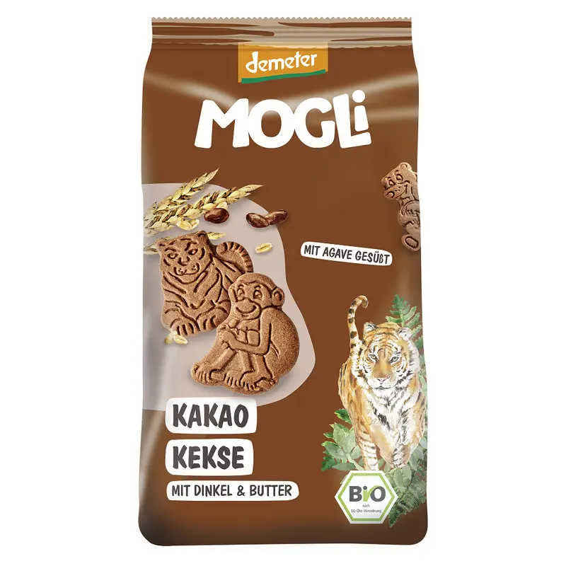 Biscuiti Bio din Spelta cu Unt si Cacao Mogli 125 g