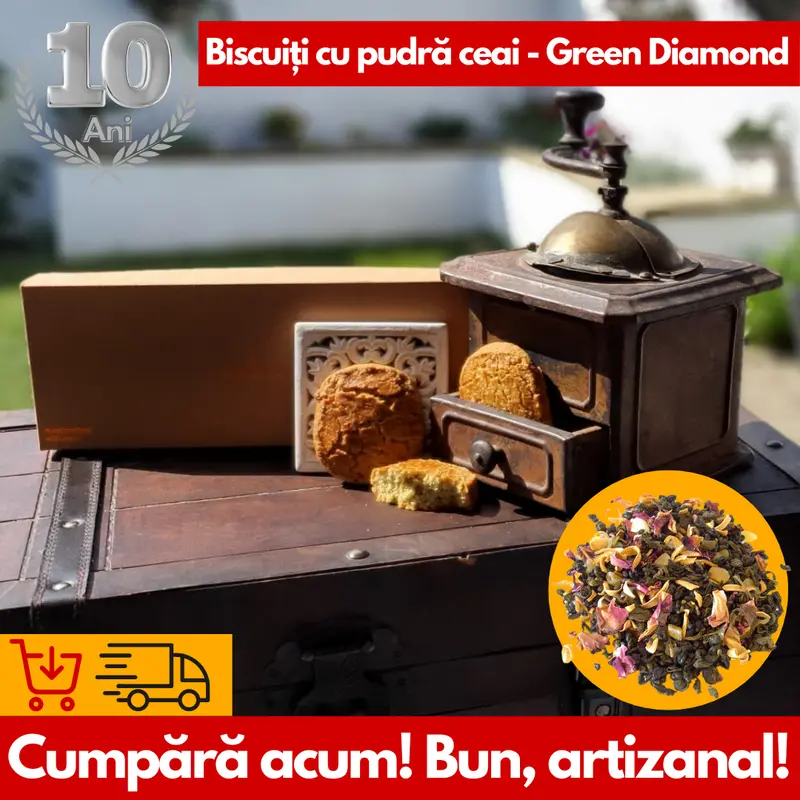 Biscuiți Ceai Green Diamond (pudră)- 240g (Cutie 6 Biscuiți)
