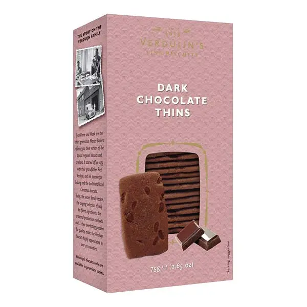 Biscuiți cu ciocolată neagră Verduijn's Fine Biscuits 75g