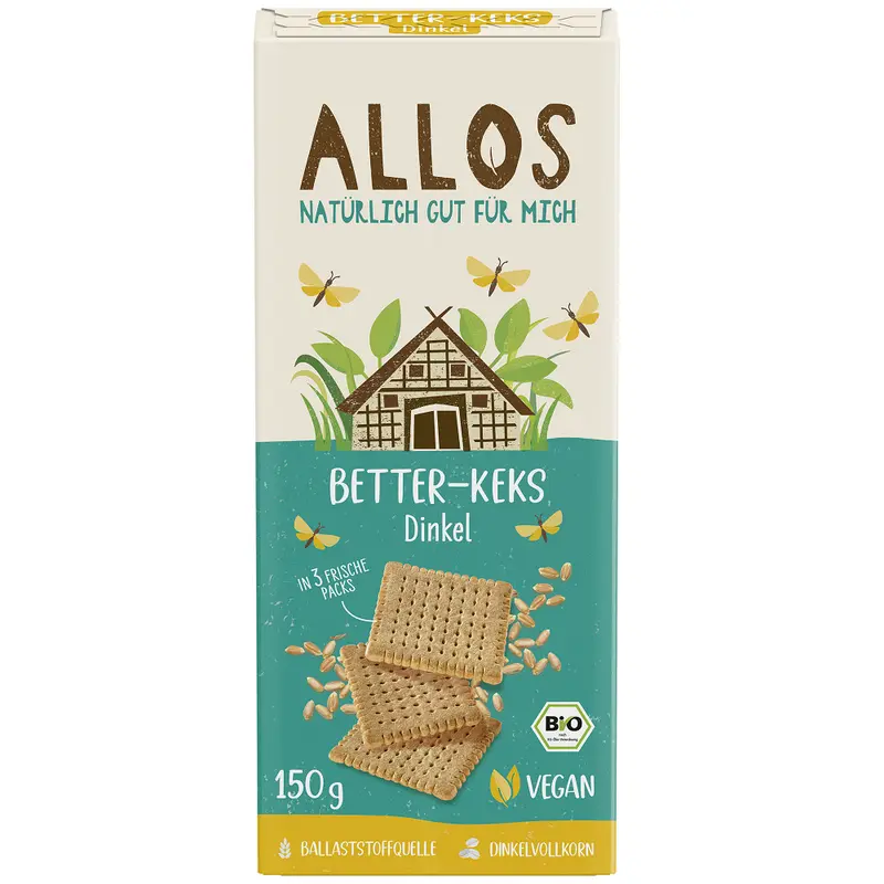 Biscuiti cu Unt Bio Vegani Allos 150 g