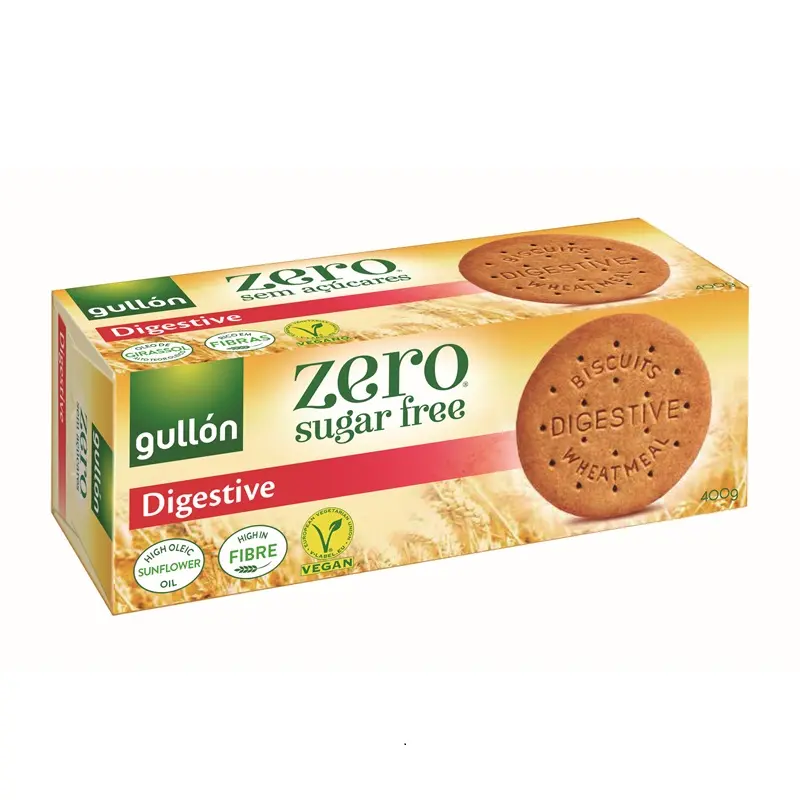 Biscuiți digestivi fără zahăr 400 g – Gullón - Făină integrală