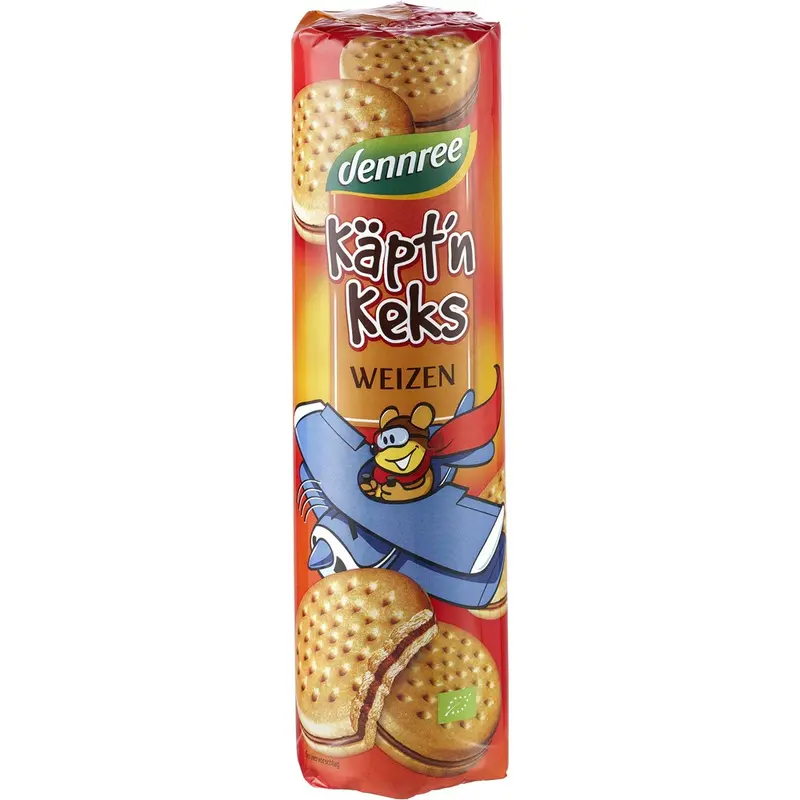 Biscuiti din grau umpluti cu crema de cacao bioi, 330g