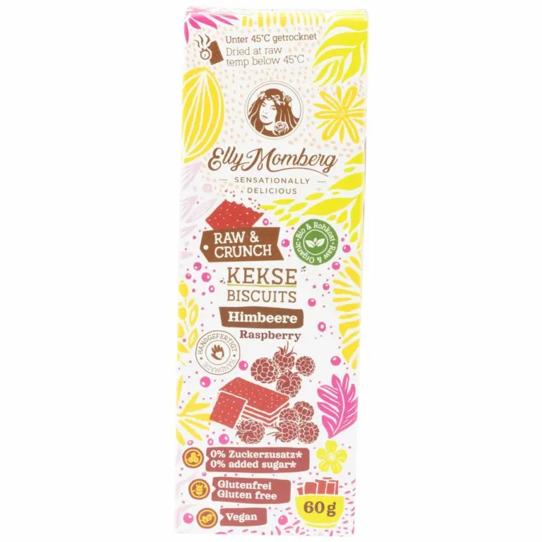Biscuiti Raw Bio cu Zmeura Elly Momberg 60 g