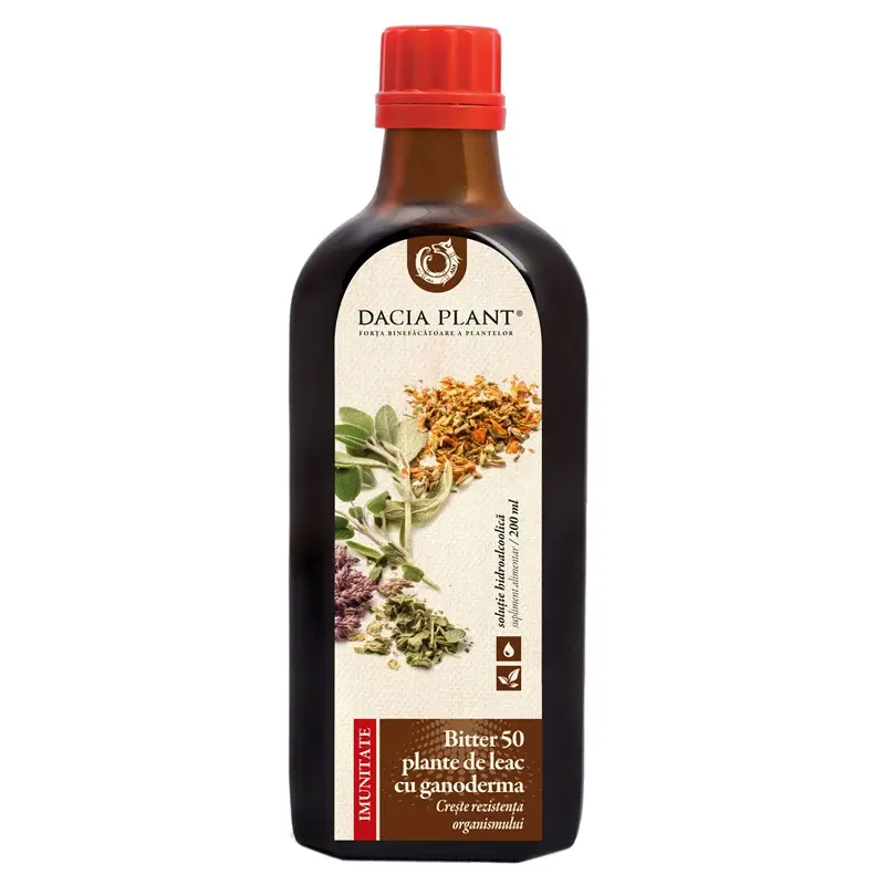 Bitter 50 de plante cu Ganoderma 200 ml – Dacia Plant