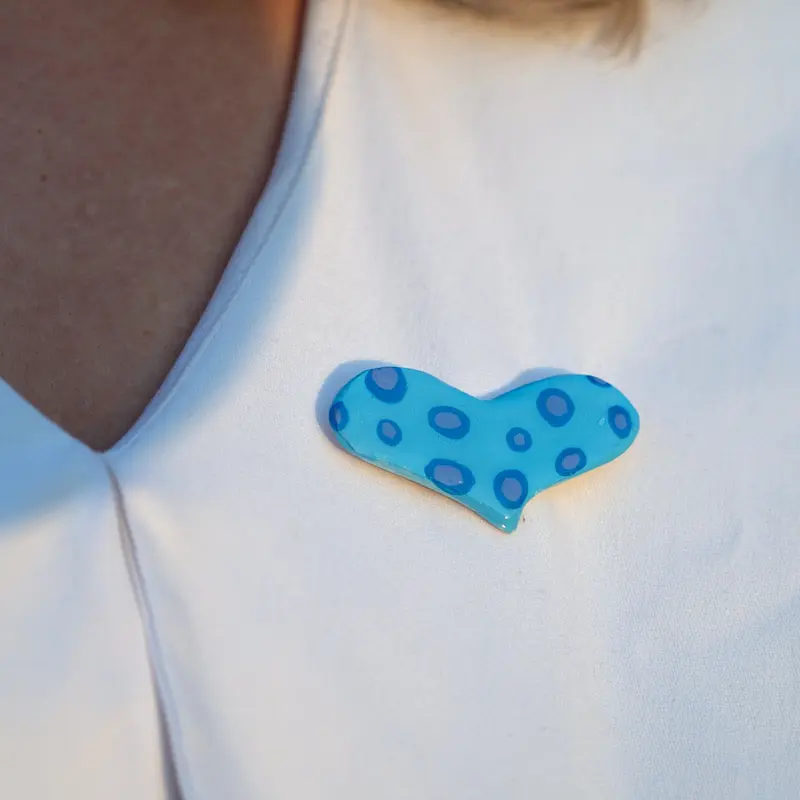 Blue bubble heart