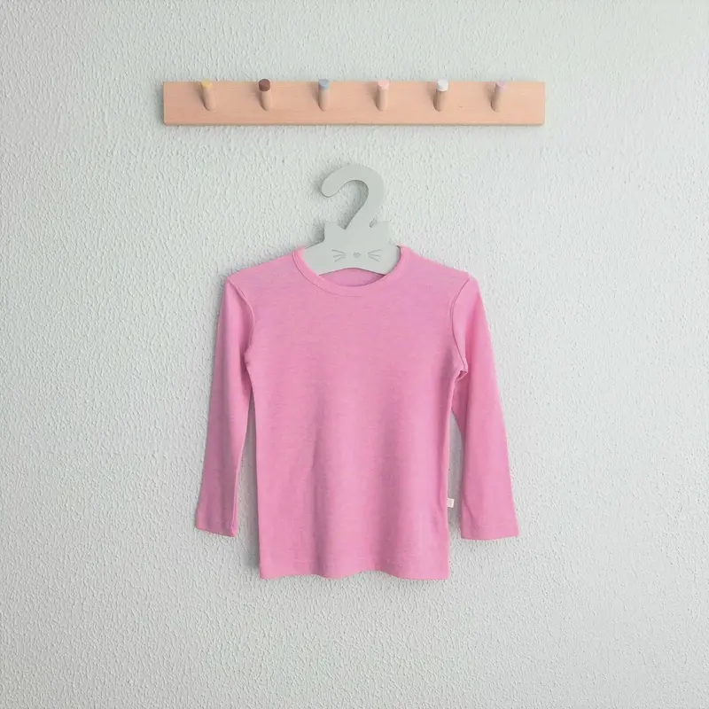 Bluză din blend de lână merinos – Bubblegum
