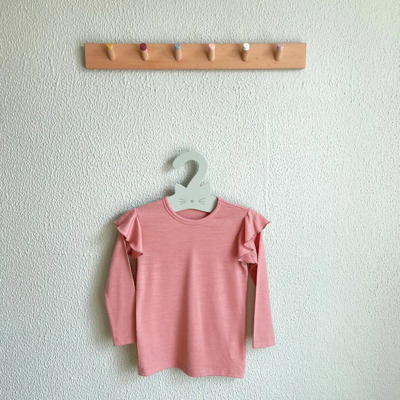 Bluză din lână merinos – Vintage Blush