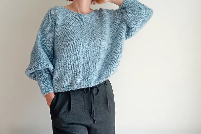 Bluză tricotată - Luna Knit (blue)