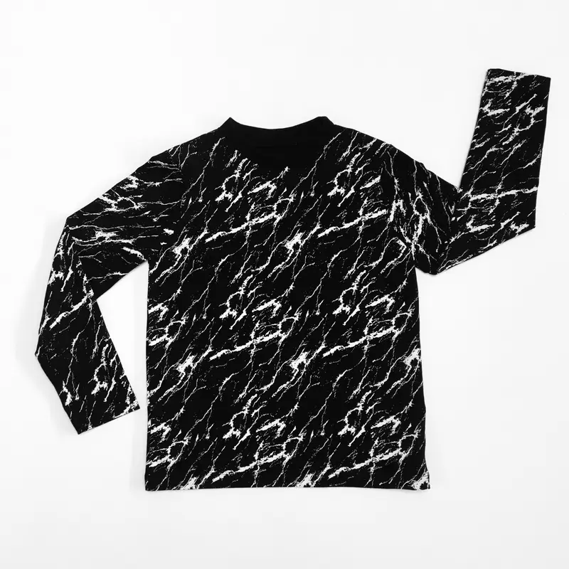 Bluza Unisex Marmura - Negru & Alb