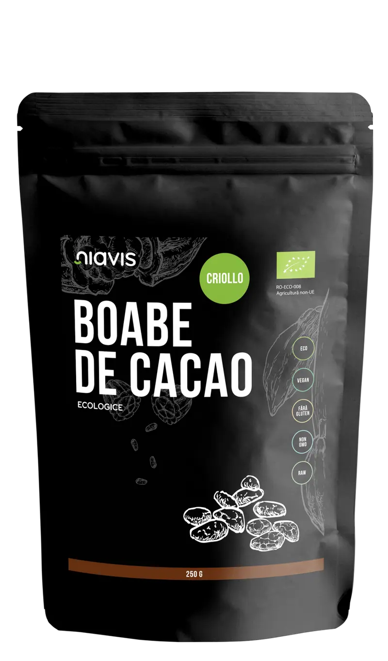 Boabe de Cacao intregi Ecologice/BIO 250g