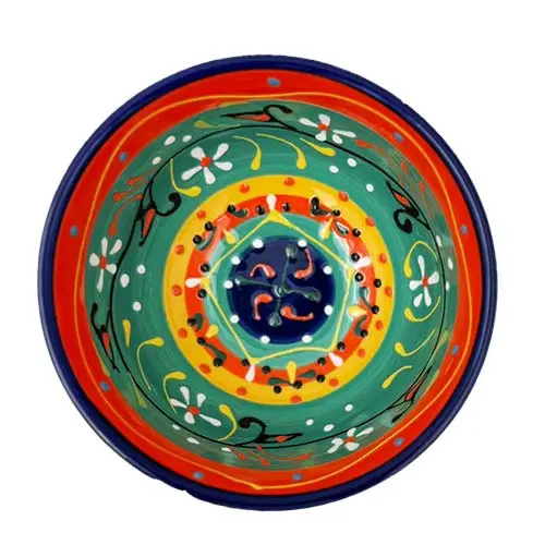 Bol mare din ceramică pictată manual Naranja