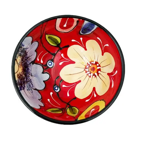 Bol mic din ceramică pictată manual Flor Amarilla