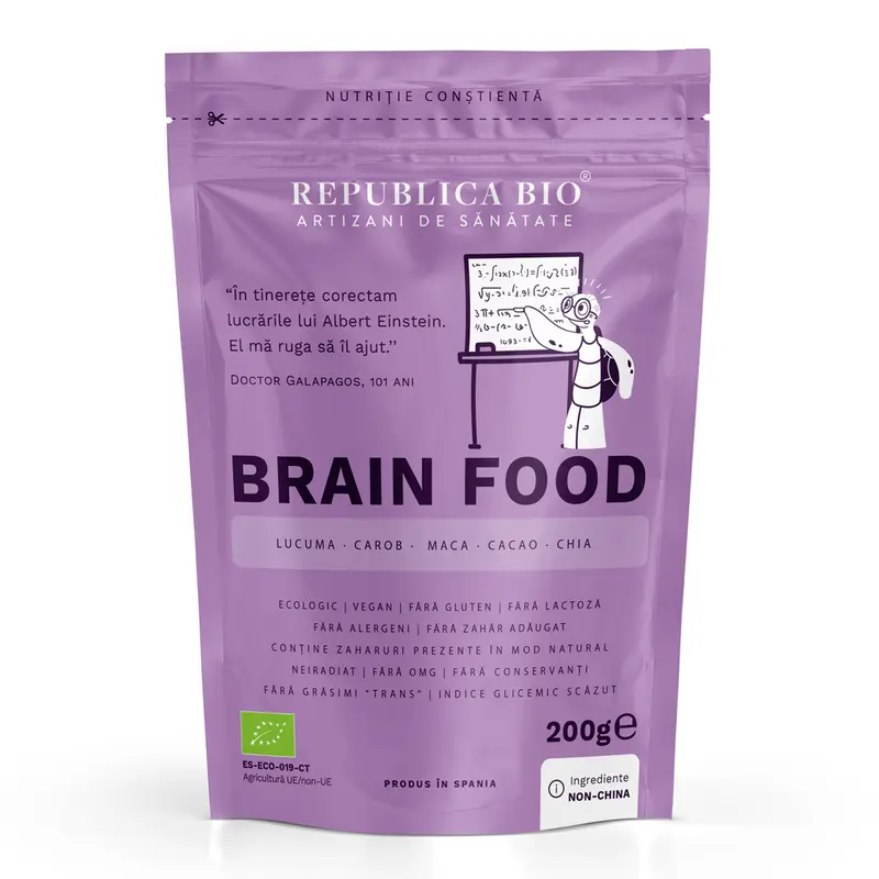 Brain Food, pulbere functionala ecologica, FARA GLUTEN, Republica BIO, 200 g