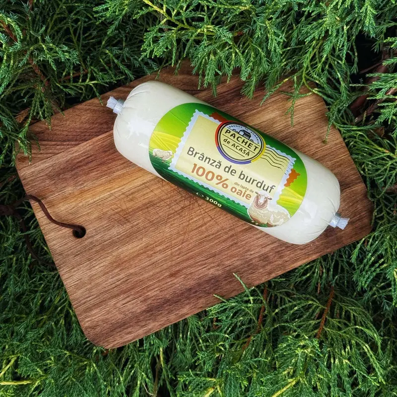 Brânză de burduf 100% oaie, Pachet de Acasă, 300g