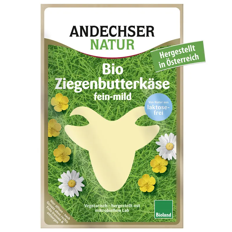 Branza de Capra Bio Fara Lactoza 48% Andechser 125 g