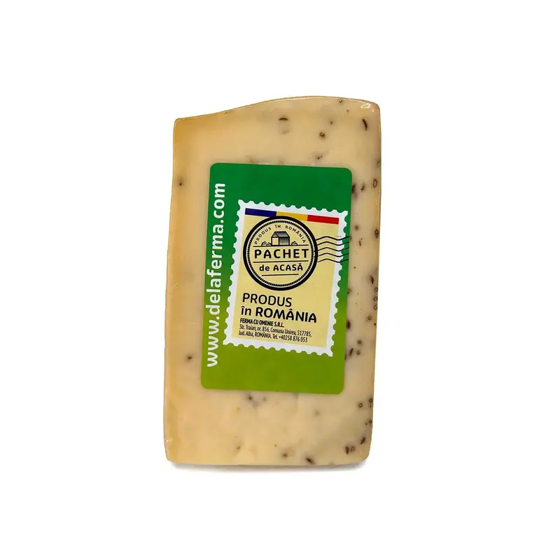 Brânză maturată cu chimen, Pachet de Acasă, 200g