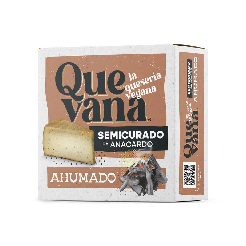 Branza vegana semi-maturata afumata cu caju bio 160g Quevana