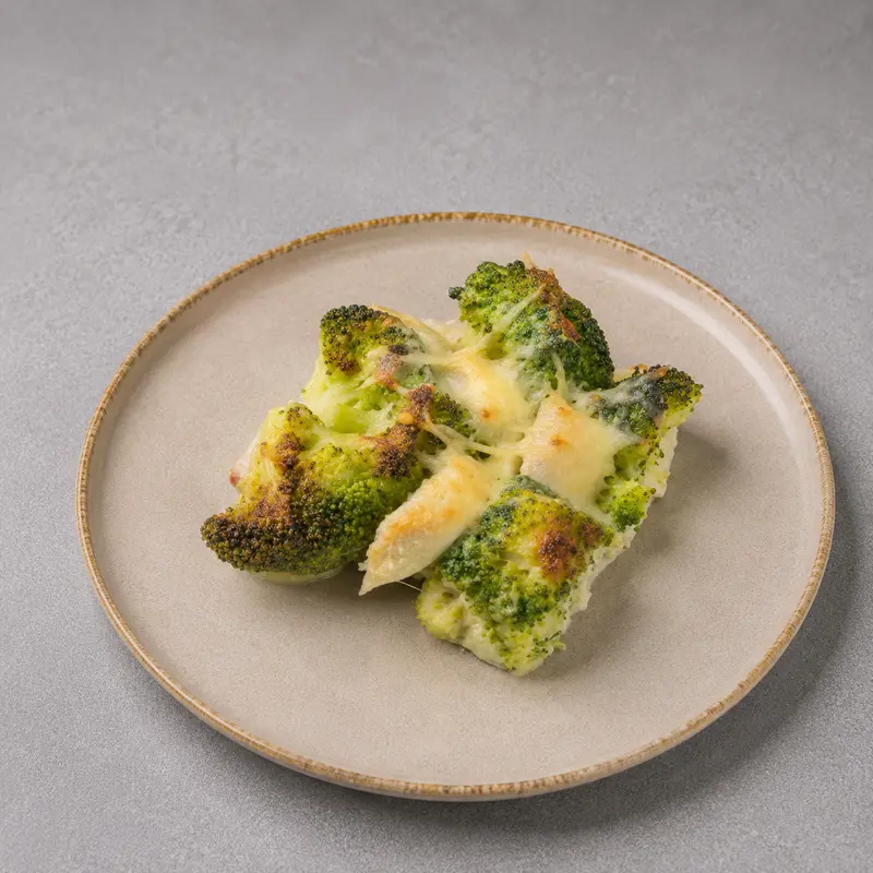 Broccoli gratinat cu pui și parmezan