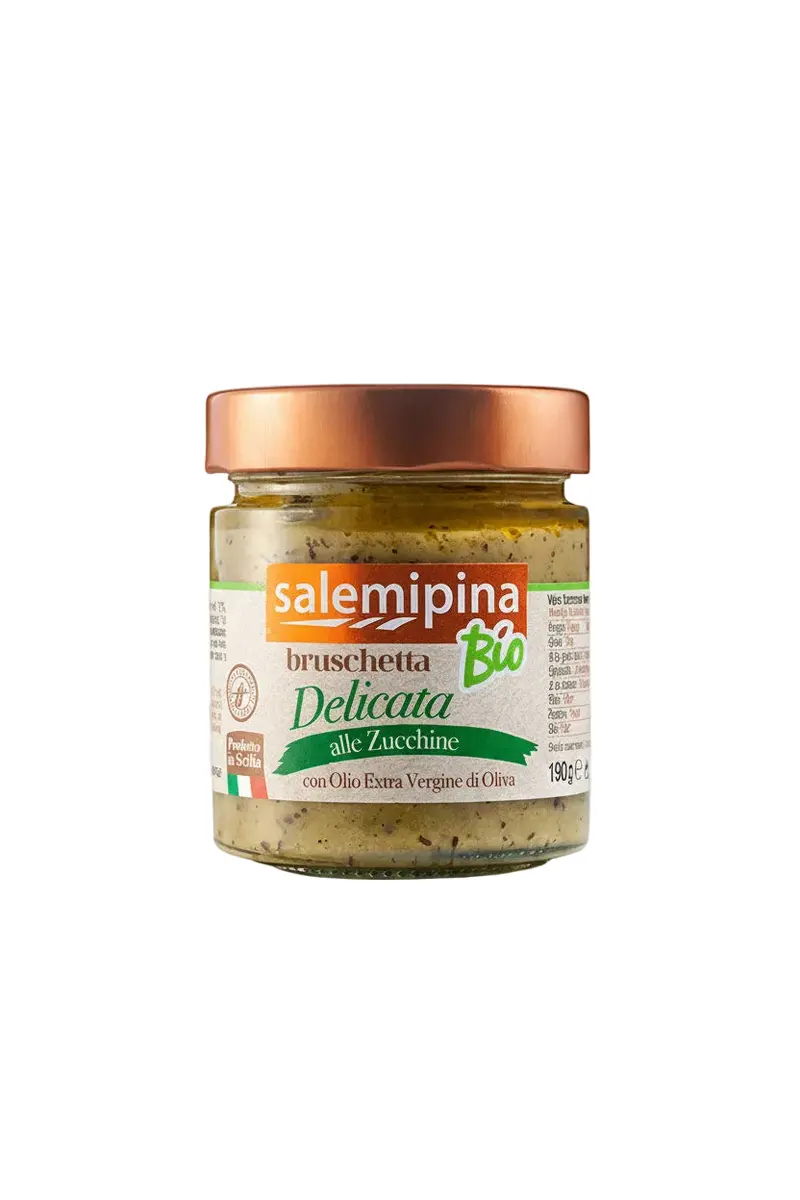Bruschetta Crema cu Dovlecei BIO, 190 gr, Vegana, SALEMIPINA