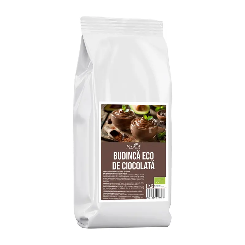 Budinca bio de ciocolata, 1kg Pronat