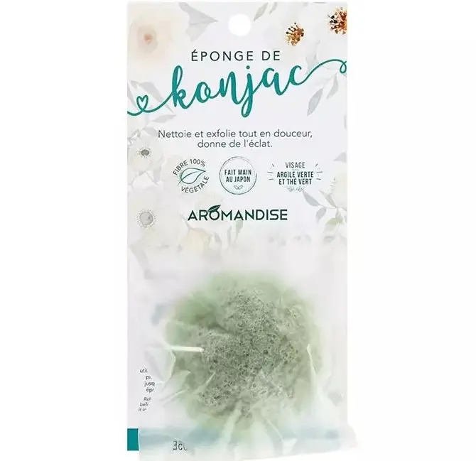 BURETE NATURAL DIN KONJAC CU ARGILA VERDE SI CEAI VERDE