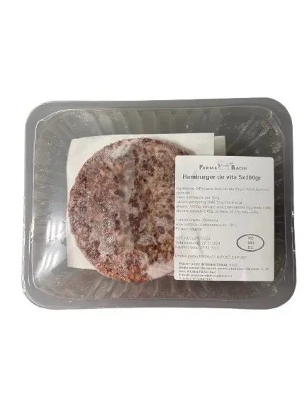 Burger Vită Black Angus ~900 (5 bucăți x 180 g)