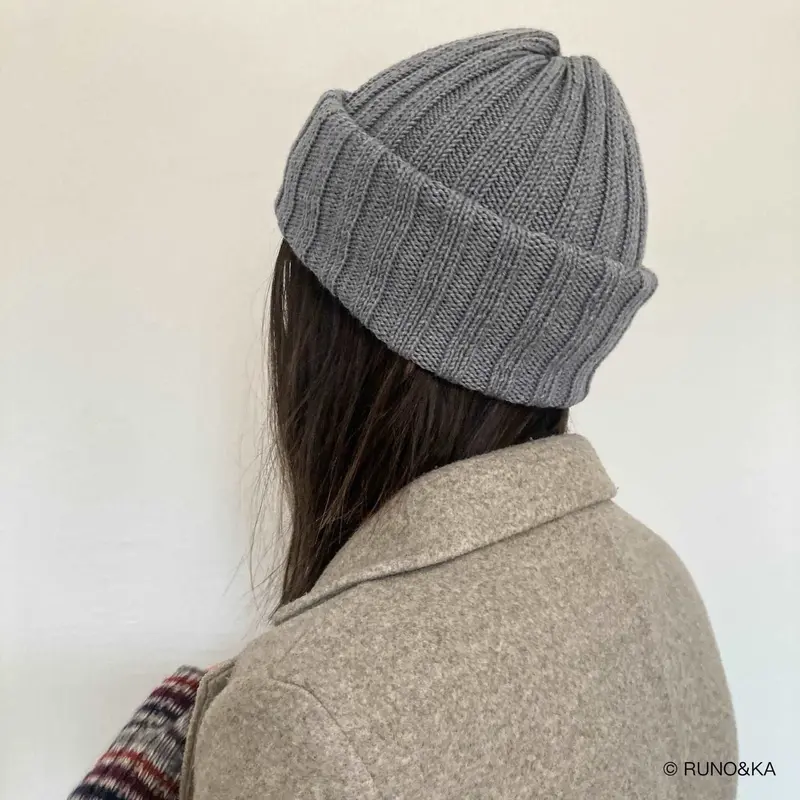 Caciula Tricotată Manual "MERINOCOT" Grey